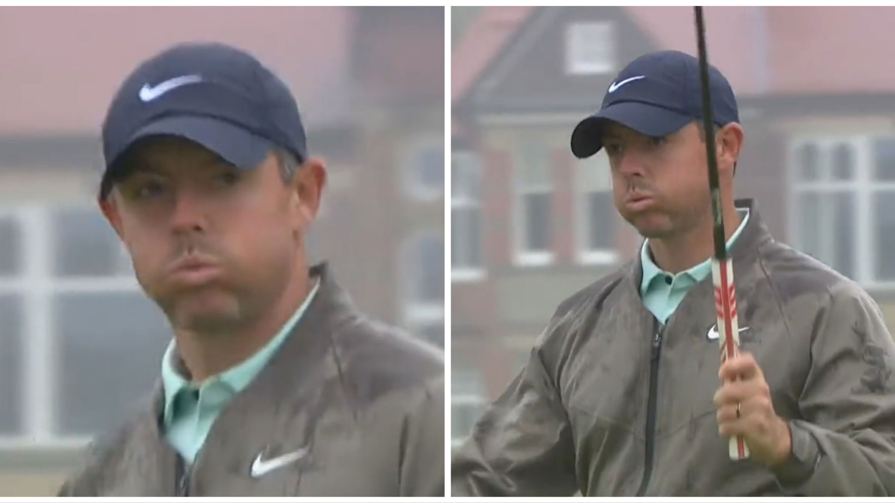 The Open: Watch Rory McIlroy make a crazy birdie after wild tee shot!